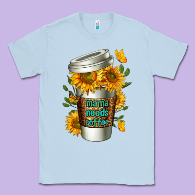Mama Needs Coffee Cup Classic Tee Designed By Fadigitalartstudio