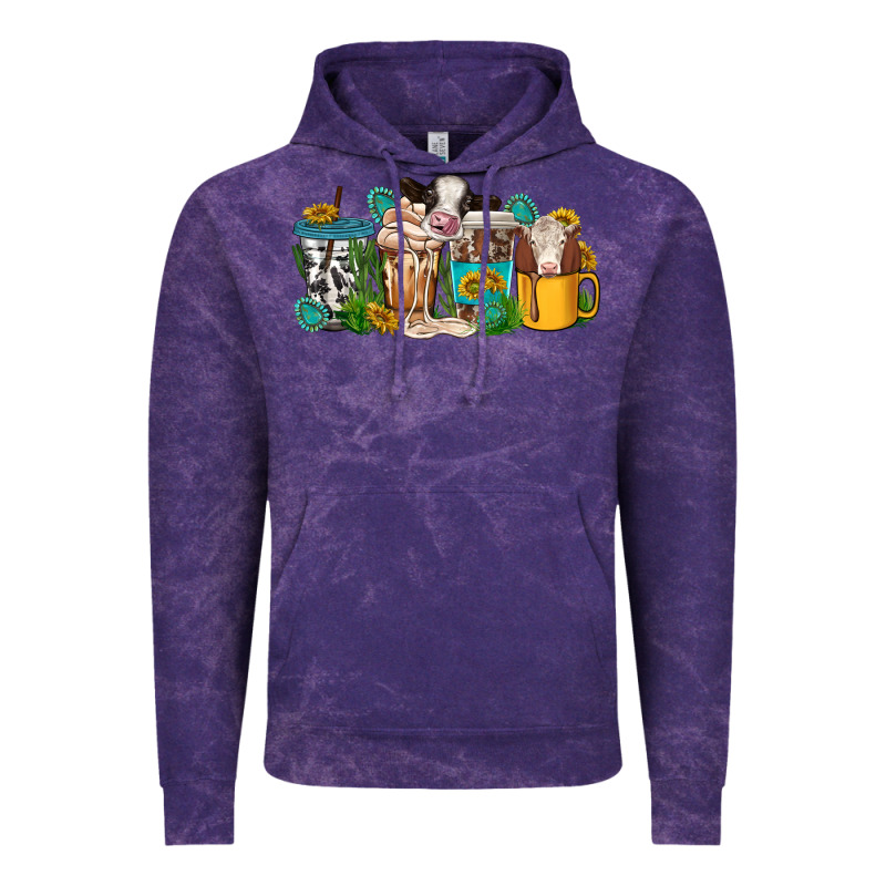 Western Cow Coffee Cup Vintage Hoodie by texasbilliewilder | Teevron