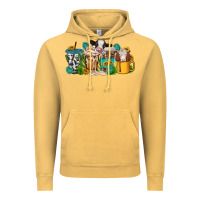 Vintage Mustard western cow coffee cup Vintage Hoodie - texasbilliewilder