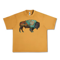 Peanut Butter aztec bison Urban Heavy Tee - RanaPortraitStore