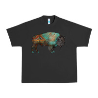 Pigment Black aztec bison Urban Heavy Tee - RanaPortraitStore