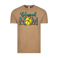 Vintage Coffee western blessed mom with softball Vintage Tee - texasbilliewilder