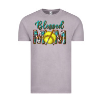 Vintage Zinc western blessed mom with softball Vintage Tee - texasbilliewilder