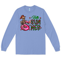 Colony Blue hello summer Long Sleeve Tee - CowhideDigitalArt
