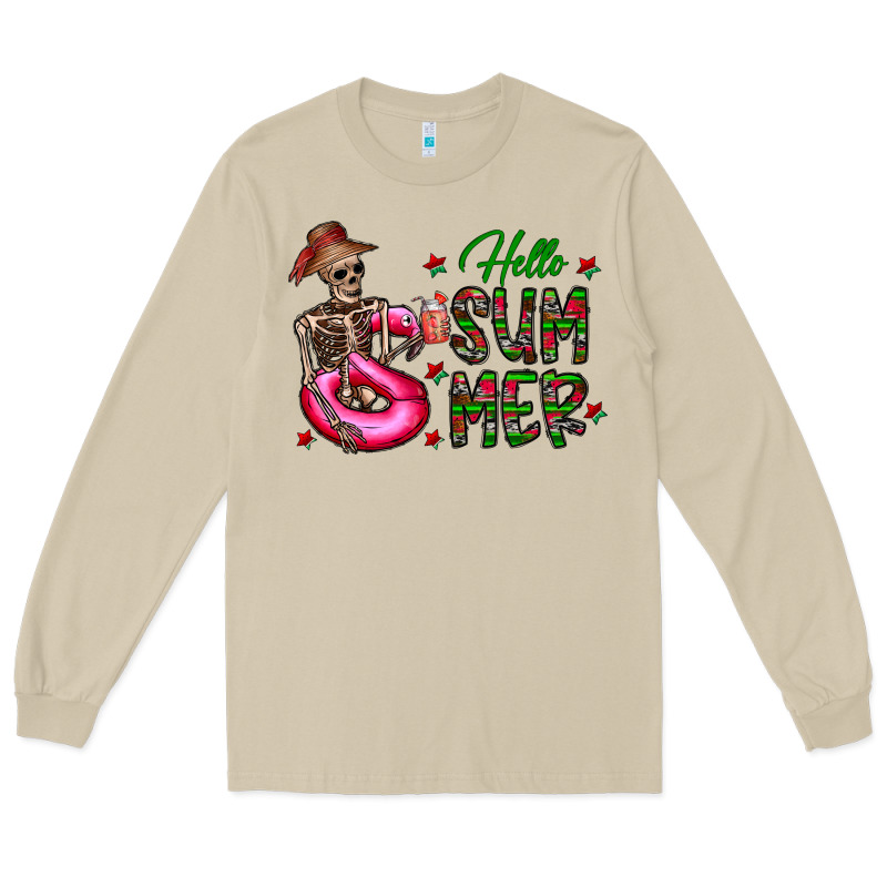 Hello Summer Long Sleeve Tee by CowhideDigitalArt | Teevron