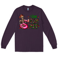 Plum hello summer Long Sleeve Tee - CowhideDigitalArt