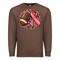 Chestnut breast cancer ribbon and american football Premium Sweatshirt - MaliasSmallBusiness