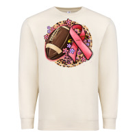 Sandshell breast cancer ribbon and american football Premium Sweatshirt - MaliasSmallBusiness