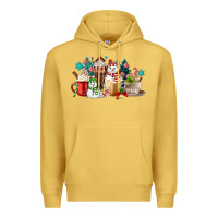Antique Gold christmas coffee Premium Hoodie - MaliasSmallBusiness