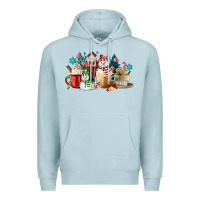 Blue Mist christmas coffee Premium Hoodie - MaliasSmallBusiness