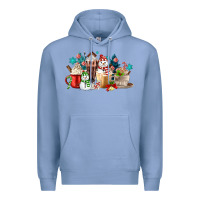 Colony Blue christmas coffee Premium Hoodie - MaliasSmallBusiness