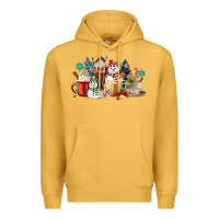 Mustard christmas coffee Premium Hoodie - MaliasSmallBusiness