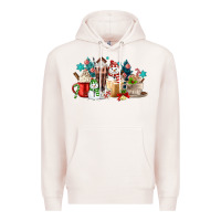 Pale Pink christmas coffee Premium Hoodie - MaliasSmallBusiness