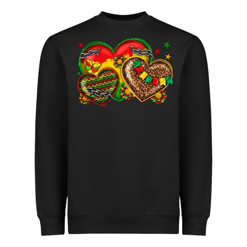 Juneteenth Heart Heavyweight Sweatshirt by texasbilliewilder | Teevron