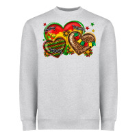Heather Grey juneteenth heart Heavyweight Sweatshirt - texasbilliewilder