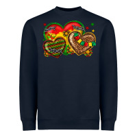 Navy juneteenth heart Heavyweight Sweatshirt - texasbilliewilder