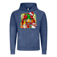 Vintage Denim christmas gnome truck Vintage Hoodie - Zillion Design Studio