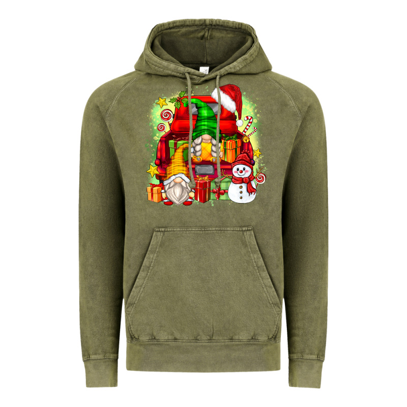 Christmas Gnome Truck Vintage Hoodie by Zillion Design Studio | Teevron