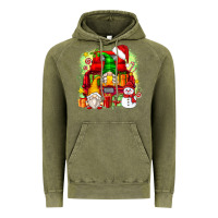 Vintage Olive christmas gnome truck Vintage Hoodie - Zillion Design Studio