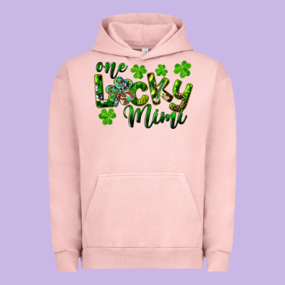 St. Patrick's Day One Lucky Mimi Urban Hoodie Designed By Ranaportraitstore