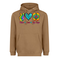 Toasted Coconut peace love flips flops Heavyweight Hoodie - Jasminsmagicworld