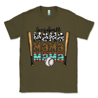 Army Green baseball mama mama mama Classic Tee - CowhideDigitalArt