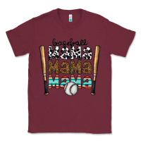 Burgundy baseball mama mama mama Classic Tee - CowhideDigitalArt
