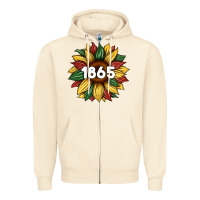 Sandshell juneteenth 1865 sunflower Zipper Hoodie - Artiststas