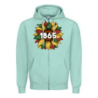 Seafoam juneteenth 1865 sunflower Zipper Hoodie - Artiststas