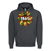 Smoke juneteenth 1865 sunflower Zipper Hoodie - Artiststas