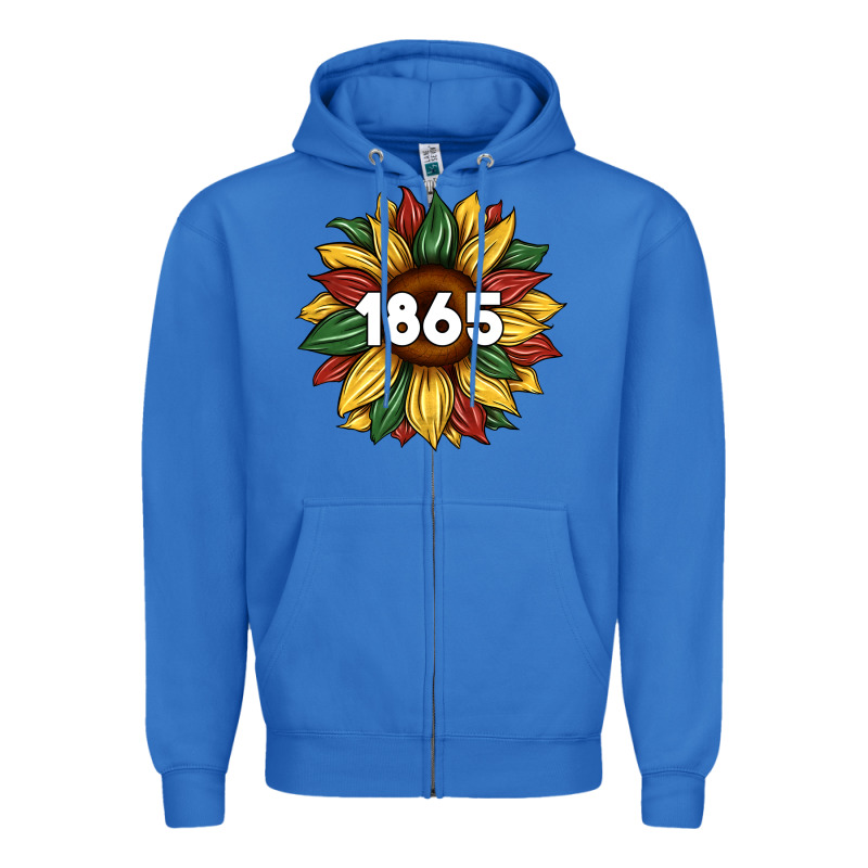 Juneteenth 1865 Sunflower Zipper Hoodie by Artiststas | Teevron