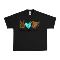Black peace love cow Urban Heavy Tee - RanaPortraitStore