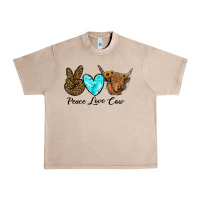 French Oak peace love cow Urban Heavy Tee - RanaPortraitStore