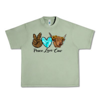 Oil Green peace love cow Urban Heavy Tee - RanaPortraitStore