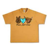Peanut Butter peace love cow Urban Heavy Tee - RanaPortraitStore