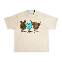 Sandshell peace love cow Urban Heavy Tee - RanaPortraitStore