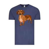 Vintage Denim dachshund Vintage Tee - RanaPortraitStore