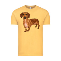 Vintage Mustard dachshund Vintage Tee - RanaPortraitStore