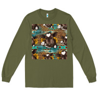 Army Green western baby calf seamless pattern Long Sleeve Tee - HRA Design Shop