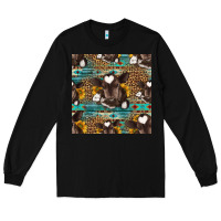 Black western baby calf seamless pattern Long Sleeve Tee - HRA Design Shop