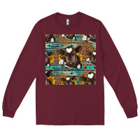 Burgundy western baby calf seamless pattern Long Sleeve Tee - HRA Design Shop