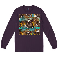 Plum western baby calf seamless pattern Long Sleeve Tee - HRA Design Shop