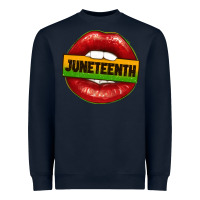Navy juneteenth lips Heavyweight Sweatshirt - texasbilliewilder