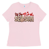 Bubblegum Pink tis the season with christmas cake Ladies Tee - AdoDesignShop