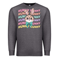 Charcoal Heather hunny bunny Premium Sweatshirt - MaliasSmallBusiness