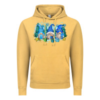 Vintage Mustard snowman gnome Vintage Hoodie - Zillion Design Studio