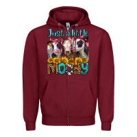 Burgundy just a little moody heifers Zipper Hoodie - Jasminsmagicworld