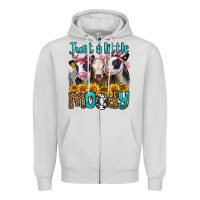 Dove Grey just a little moody heifers Zipper Hoodie - Jasminsmagicworld