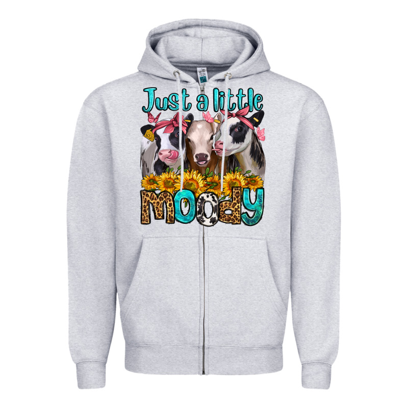 Just A Little Moody Heifers Zipper Hoodie by Jasminsmagicworld | Teevron