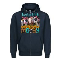 Navy just a little moody heifers Zipper Hoodie - Jasminsmagicworld